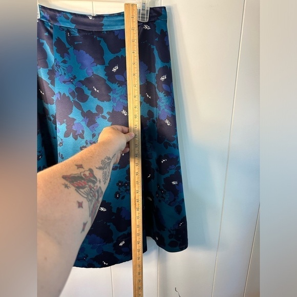 Draper James Blue Floral A-line Skirt Women’s Size 8 - Picture 8 of 10